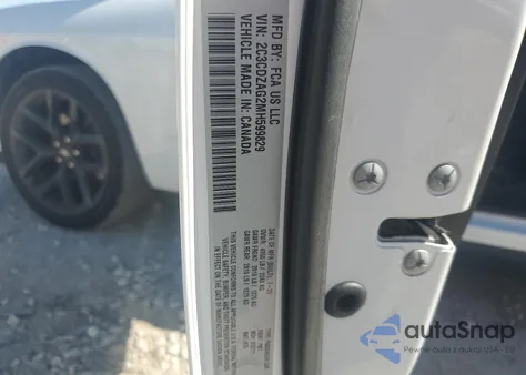 2021 Dodge Challenger Sxt z USA, uszkodzony, nr VIN 2C3CDZAG2MH599829